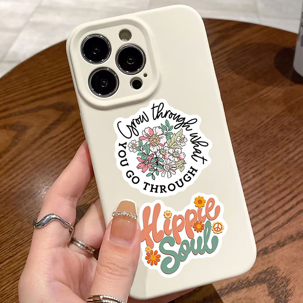Thumbnail: 50Pcs Healing Floral Motivational Stickers Waterproof Decals For Notebook Cup De