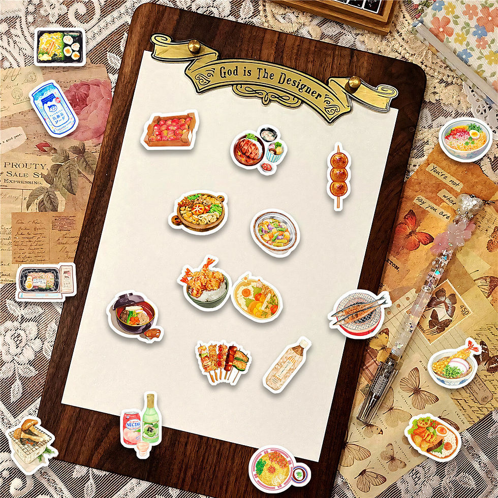 Thumbnail: 120Pcs Japanese Cuisine Mini Stickers Stylish DIY Decor For Phone Notebook Journ