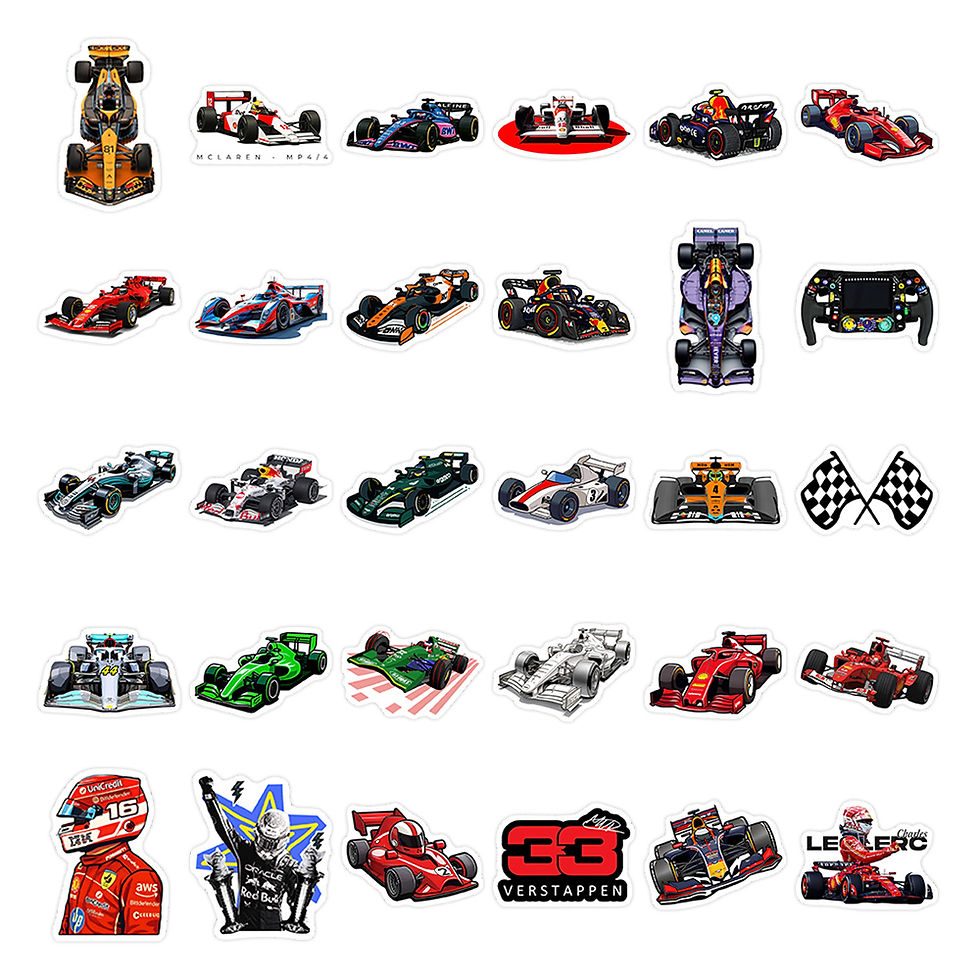 Thumbnail: Cool Racing Car Stickers DIY Gift Kids Toys Waterproof Vinyl Decals for Diary Bo