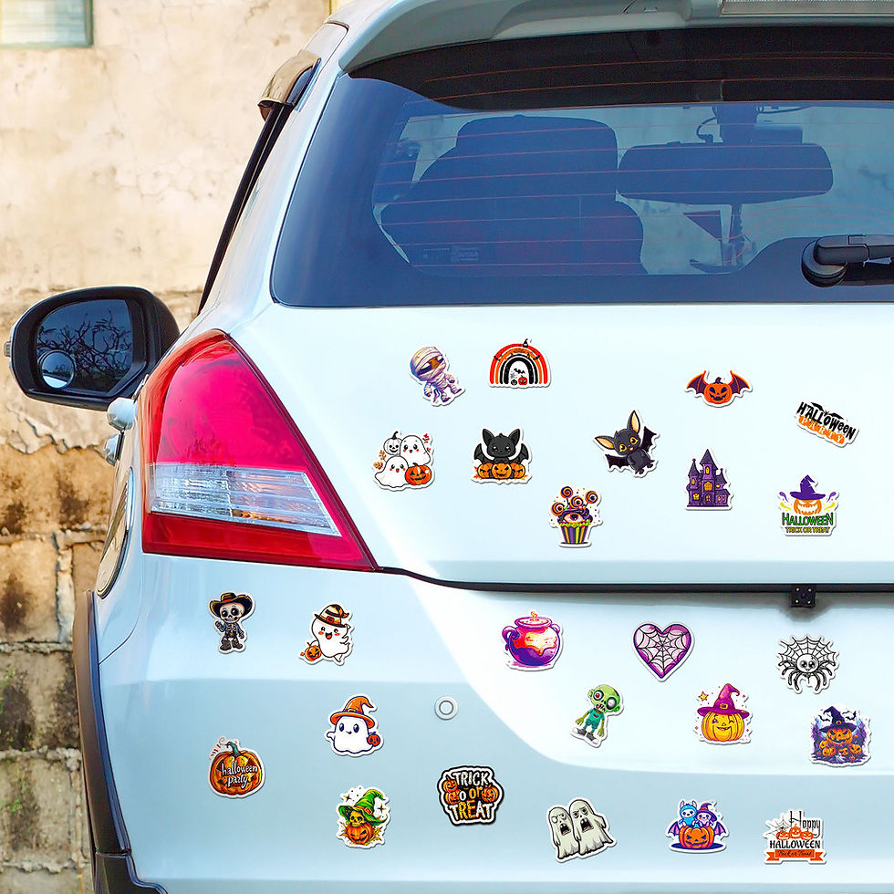 Thumbnail: 50PCS Halloween Stickers - "Trick or Treat" & Ancestor Honoring Theme Decals for