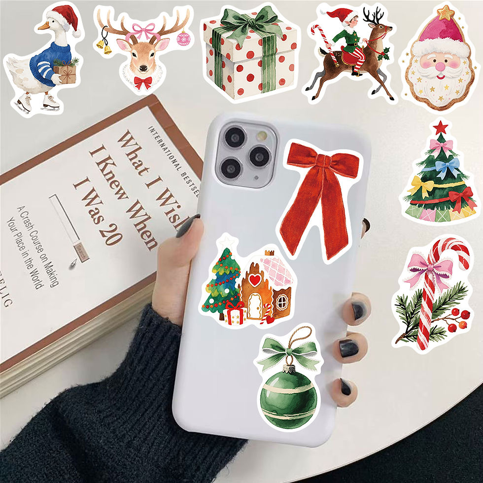 Thumbnail: 50PCS Christmas Aesthetics Stickers Notebook Bicycle Art Picture Modern Case Wat
