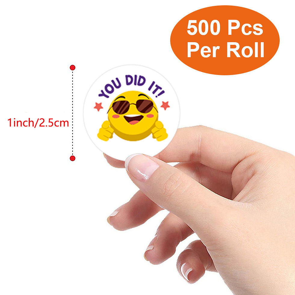 Thumbnail: 500pcs/roll Reward Stickers For Kids Teacher Cartoon Incentive Stickers For Scho