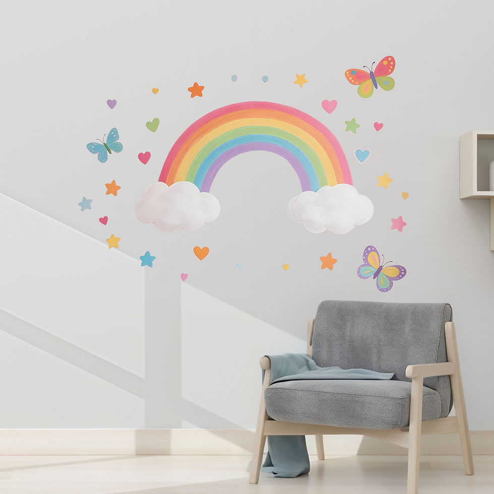 Thumbnail: Creative Cartoon Manga Rainbow Butterfly Cute Fairy Tale Style Stickers PVC Beau