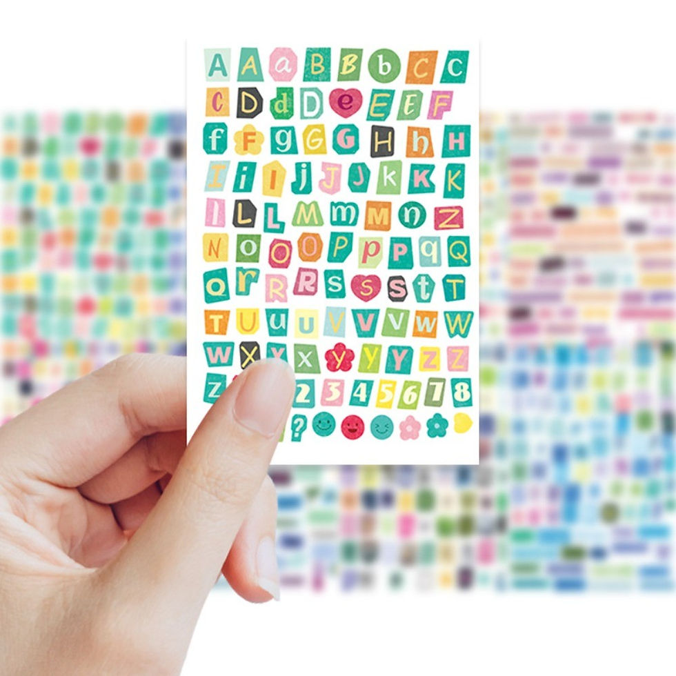 Thumbnail: 8Pcs Number and Alphabet Stickers DIY Stationery Journal Decorative Decals Recor