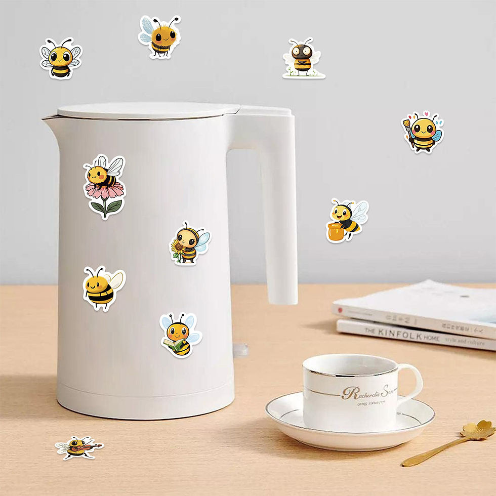 Thumbnail: 500Pcs/Roll Hot-Selling Cartoon Bee Washi Tape - Cute Insect Decals for Journal 