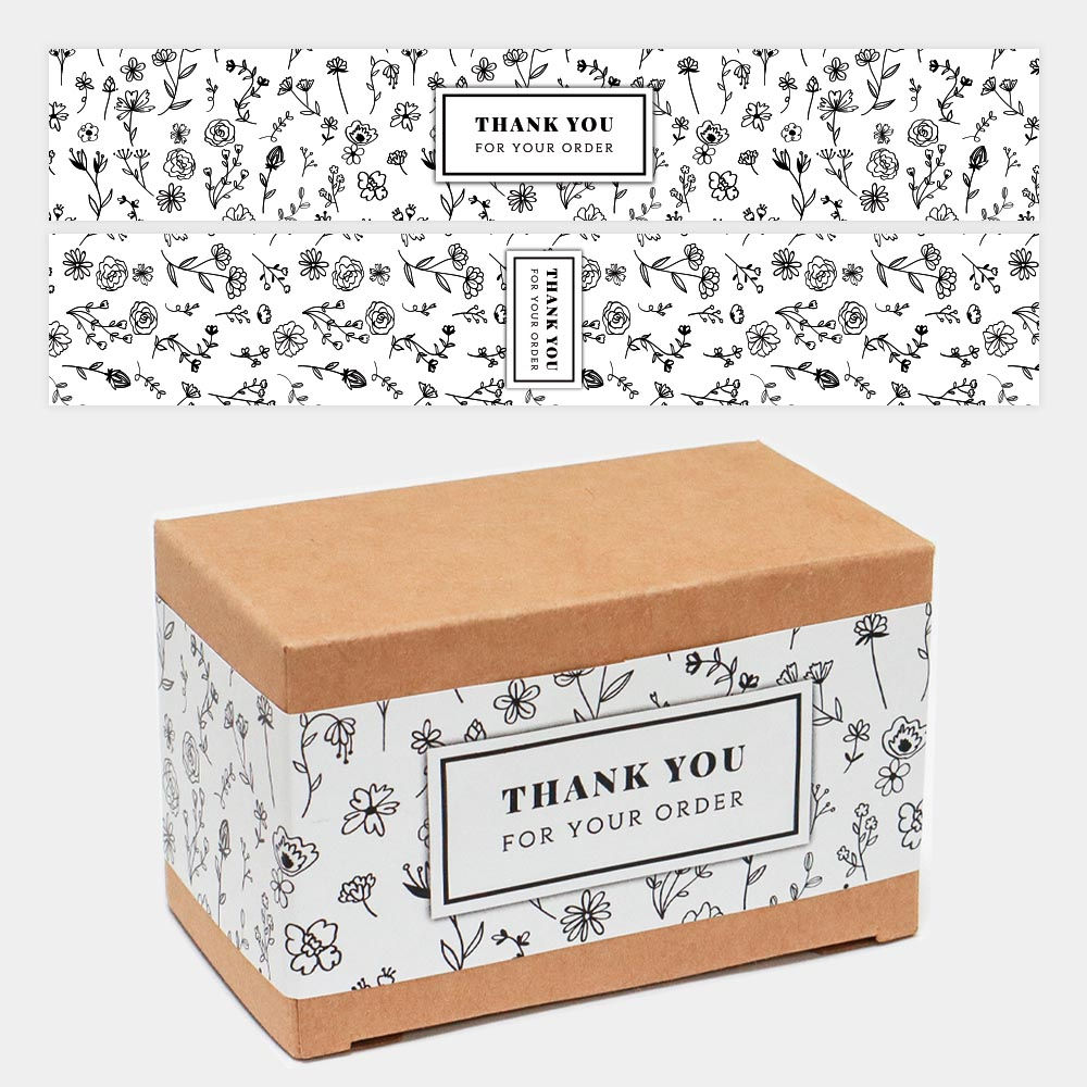 4*25cm Long Thank You Stickers Seal Labels Small Business Handmade Gift Decorati