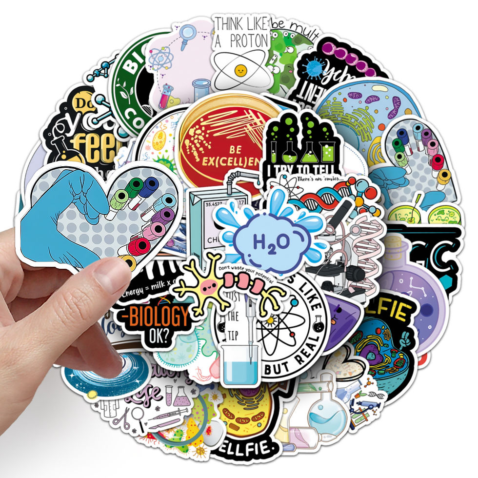 Thumbnail: 50-100PCS Science Aesthetic Stickers Creative Subject Graffiti Chemistry Lab Wat