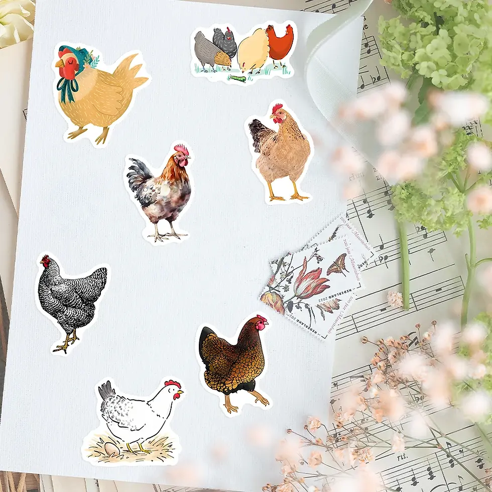 Thumbnail: Funny Cartoon Chicken Stickers Kids DIY Toys Gift Decorative Decal for Scrapbook
