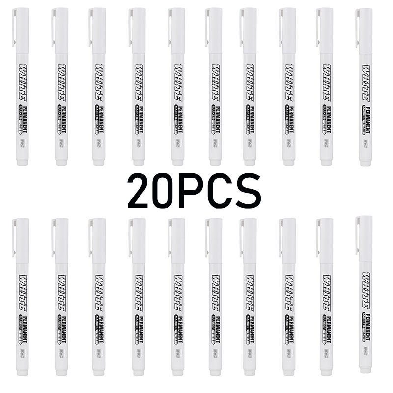 Thumbnail: New 1/2/3PCS Waterproof Metal Marker Permanent White Paint Pen Washing Art Paint