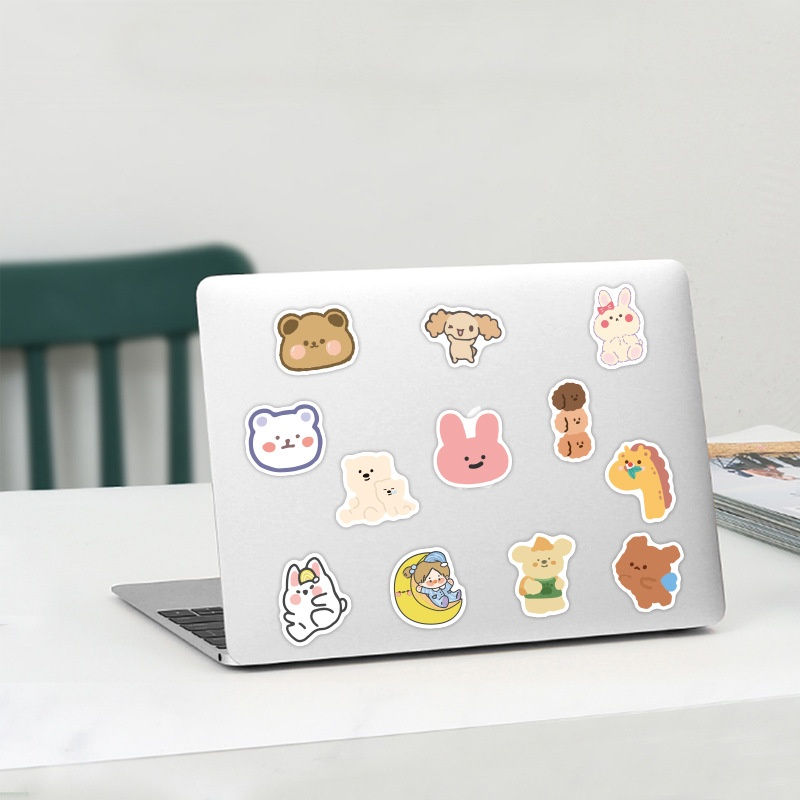 Thumbnail: 100/50PCS Cartoon Cute Bear Waterproof Graffiti Stickers For Bicycle Laptop Suit