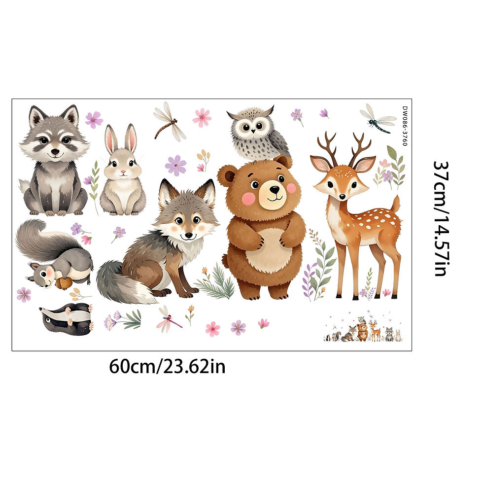 Thumbnail: New Creative Cartoon Bear Wall Stickers Decorative Adhesive Decals for Living Ro