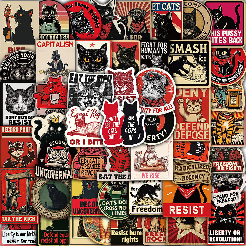 Thumbnail: 50PCS Revolt Sticker Notebook Aesthetic Skateboard Living Room Creative Case Str