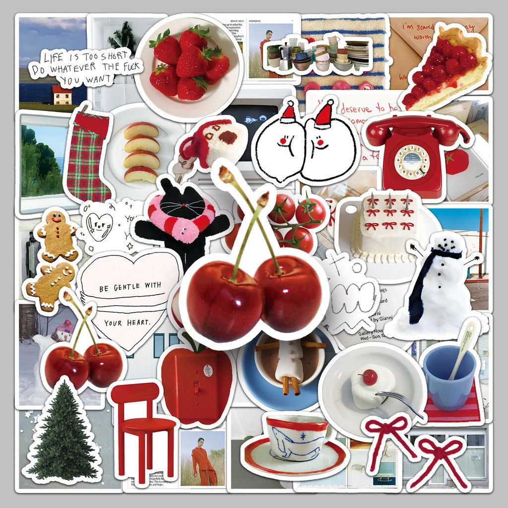 50Pcs Creamy Korean INS Style Stickers Aesthetic Pastel Decor for Notebook/Guka