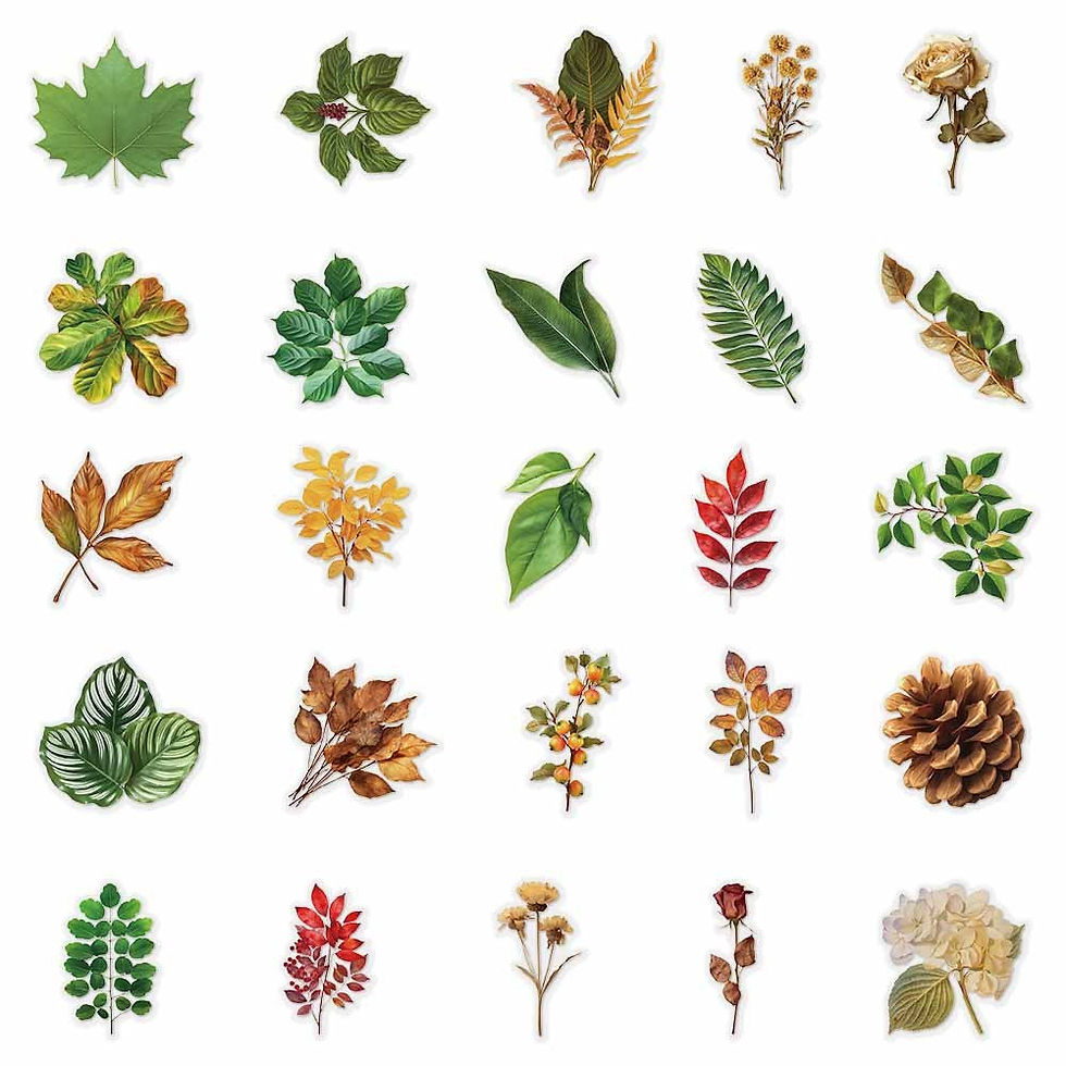 Thumbnail: 50Pcs Cartoon Plant Stickers Set DIY Decor for Phone Case Journal Laptop iPad Re