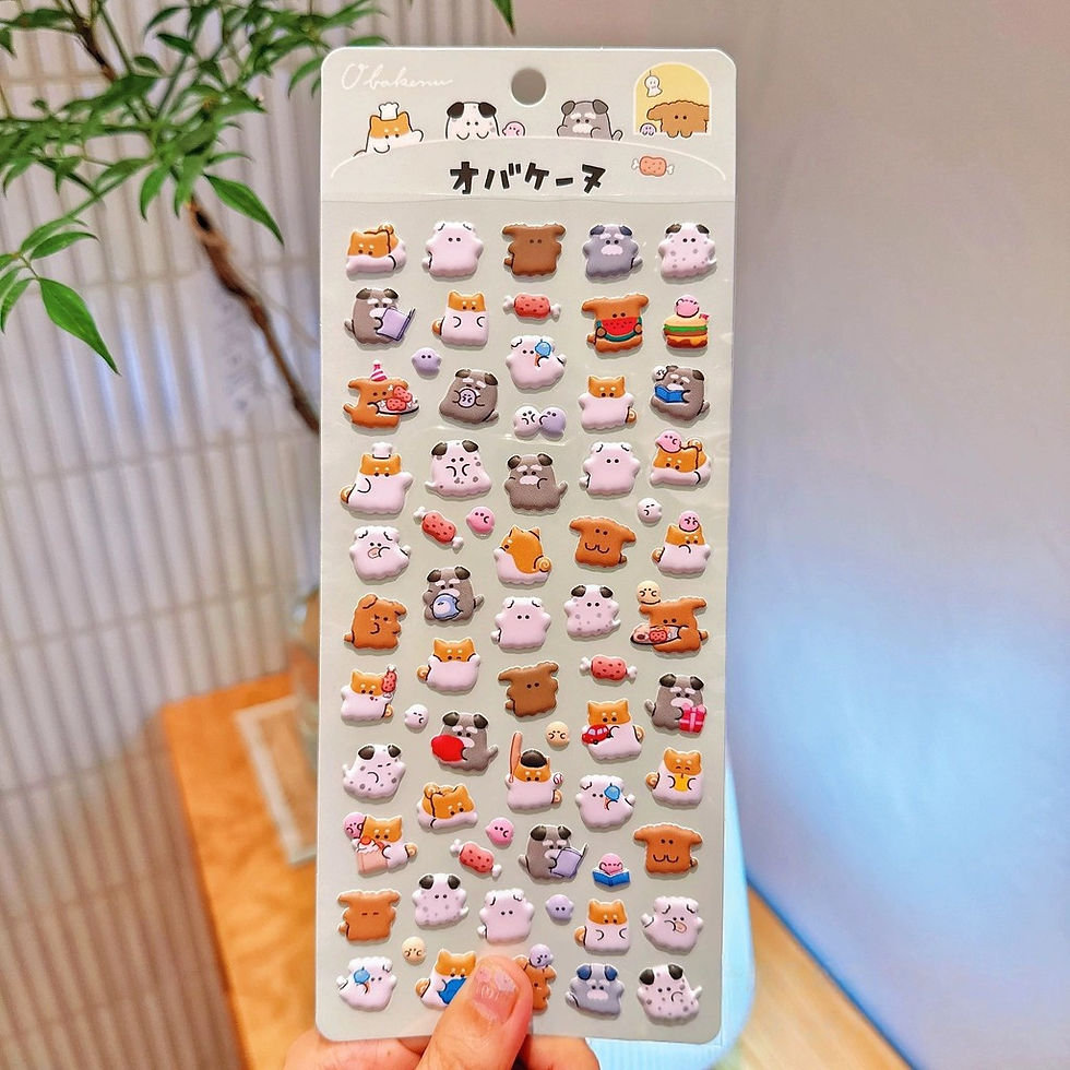 Thumbnail: 4-Pack Fun 3D Animal EVA Bubble Stickers - Cute Cartoon Embellishments for DIY P