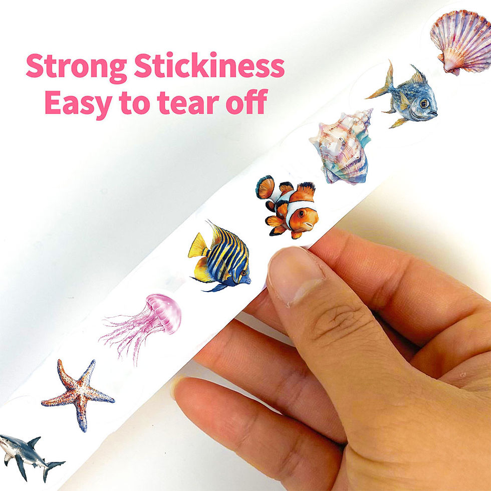 Thumbnail: 500PCS Marine Organism Roll Stickers Art Picture Laptop Scrapbooking Cartoon Sta