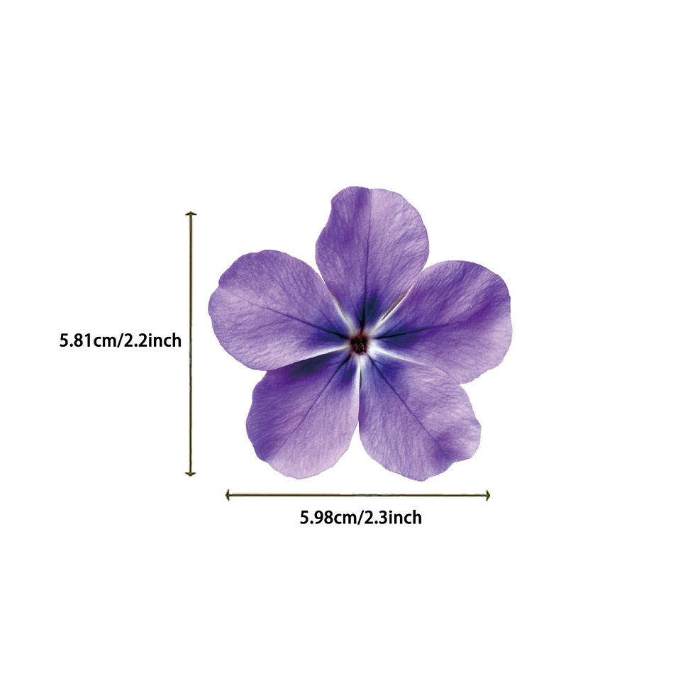 Thumbnail: 50pcs Transparent Purple Flower Stickers | Waterproof PET Decals for Guitar & Jo