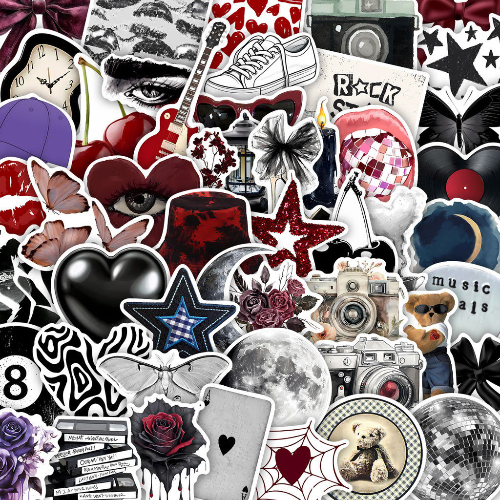 50Pcs Y2K Creative INS Style Stickers Waterproof PVC Decals for Luggage Phone DI