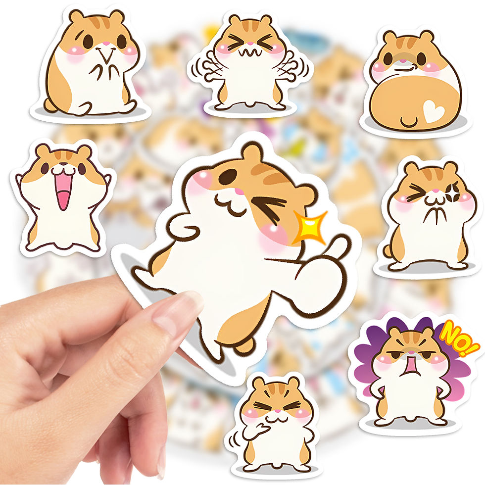 Thumbnail: Funny Cartoon Hamster Stickers Kids DIY Toys Gift Decorative Decal for Scrapbook