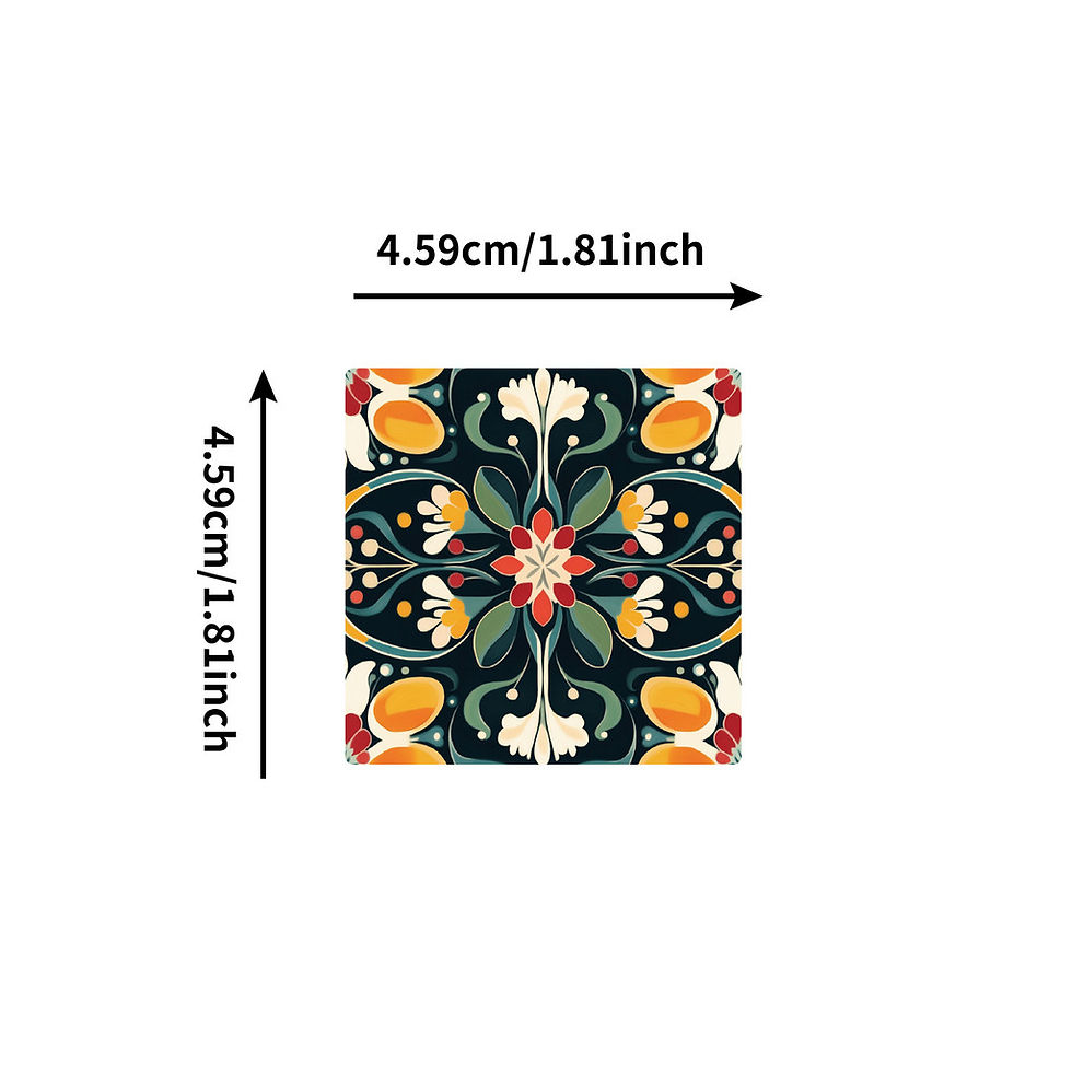 Thumbnail: 50Pcs Original Vintage Art Tile Sticker DIY Waterproof Decal for Fridge Skateboa