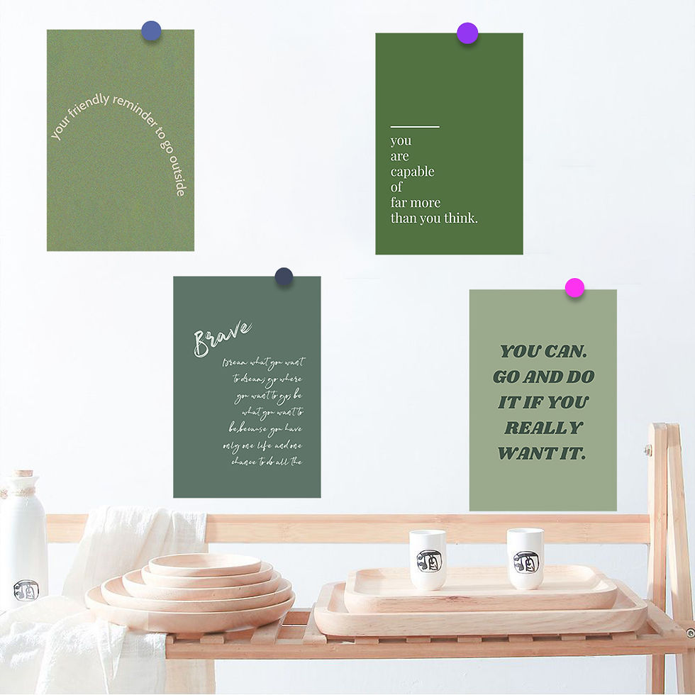 Thumbnail: 10×15CM 10PCS Green Little Fresh Stickers Painting Card Room Living Room Decor 