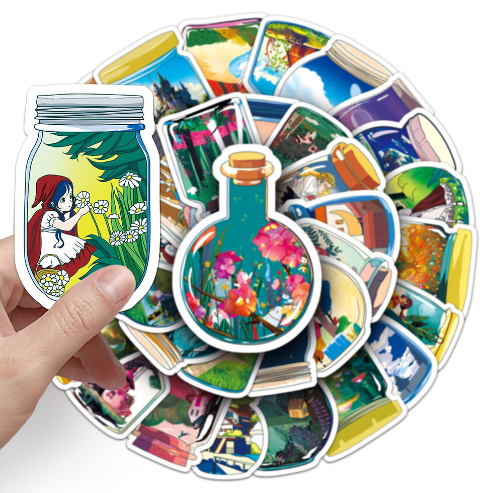Thumbnail: 50/100PCS Bottle World Graffiti Stickers Cartoon Stickers Decorative Phone Cases