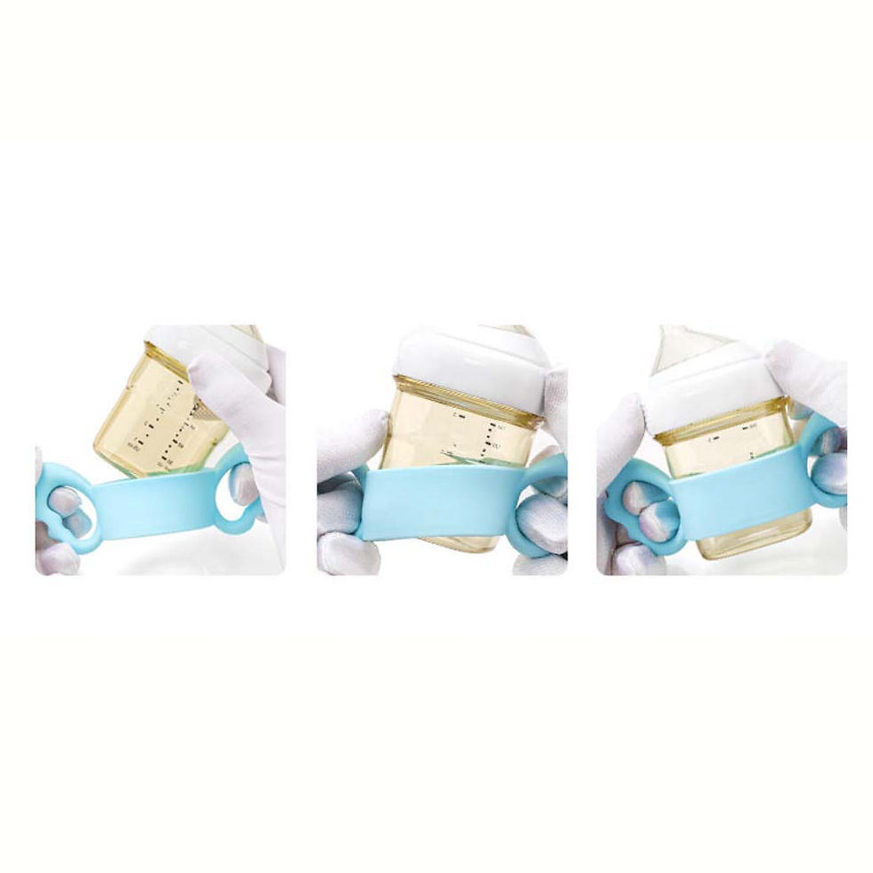 Thumbnail: Wide-Neck Square Bottle Silicone Handle Baby Bottle Accessory Hergen Angel Handl