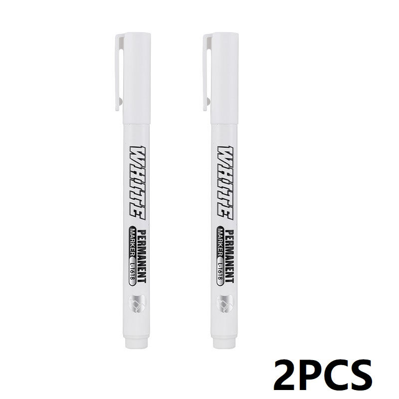Thumbnail: New 1/2/3PCS Waterproof Metal Marker Permanent White Paint Pen Washing Art Paint
