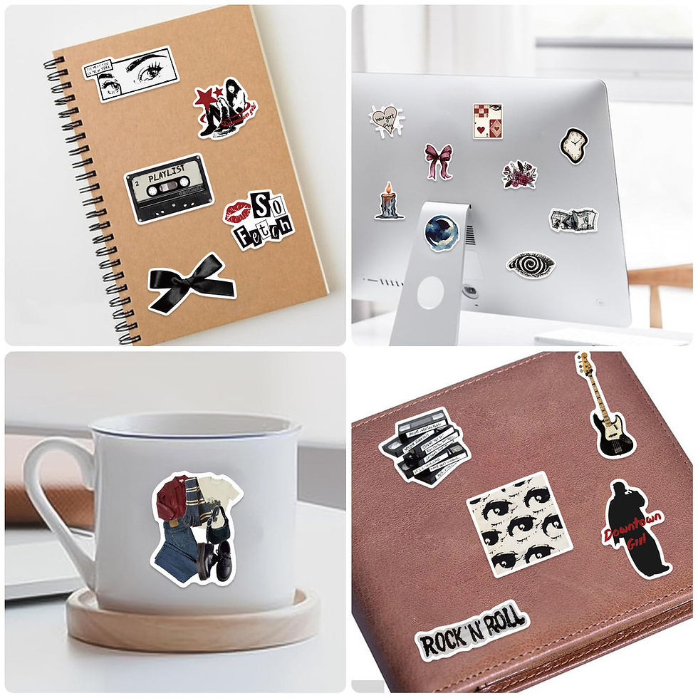 Thumbnail: 100 Pcs Cartoon Downtown Girl Graffiti Stickers - Waterproof DIY Decals for Deco
