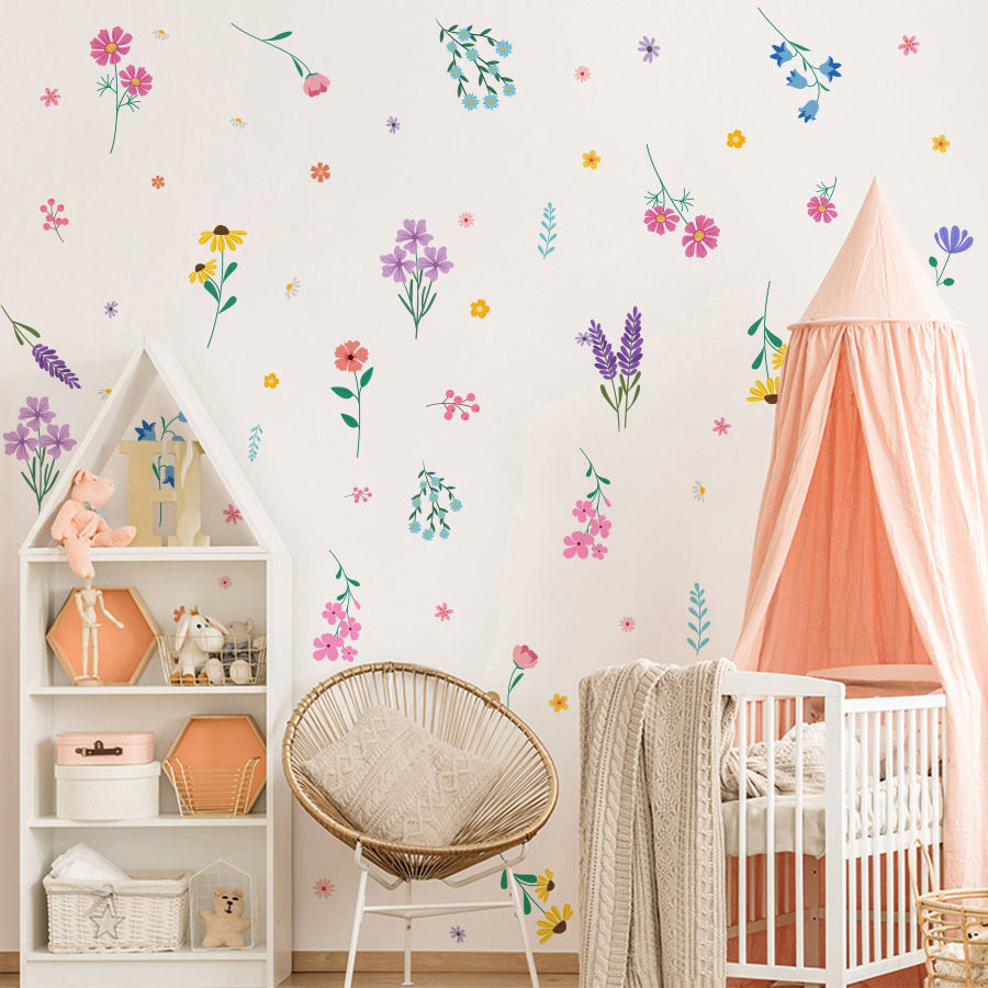 Thumbnail: Green Leaves Plant Branch Wall Sticker Bedroom Living Room Background Decoration
