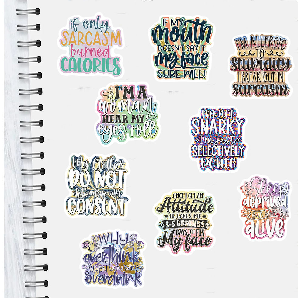 Thumbnail: 50PCS Sarcastic Stickers Kawaii Notebook Mysterious Laptop Luggage Guitar Scrapb