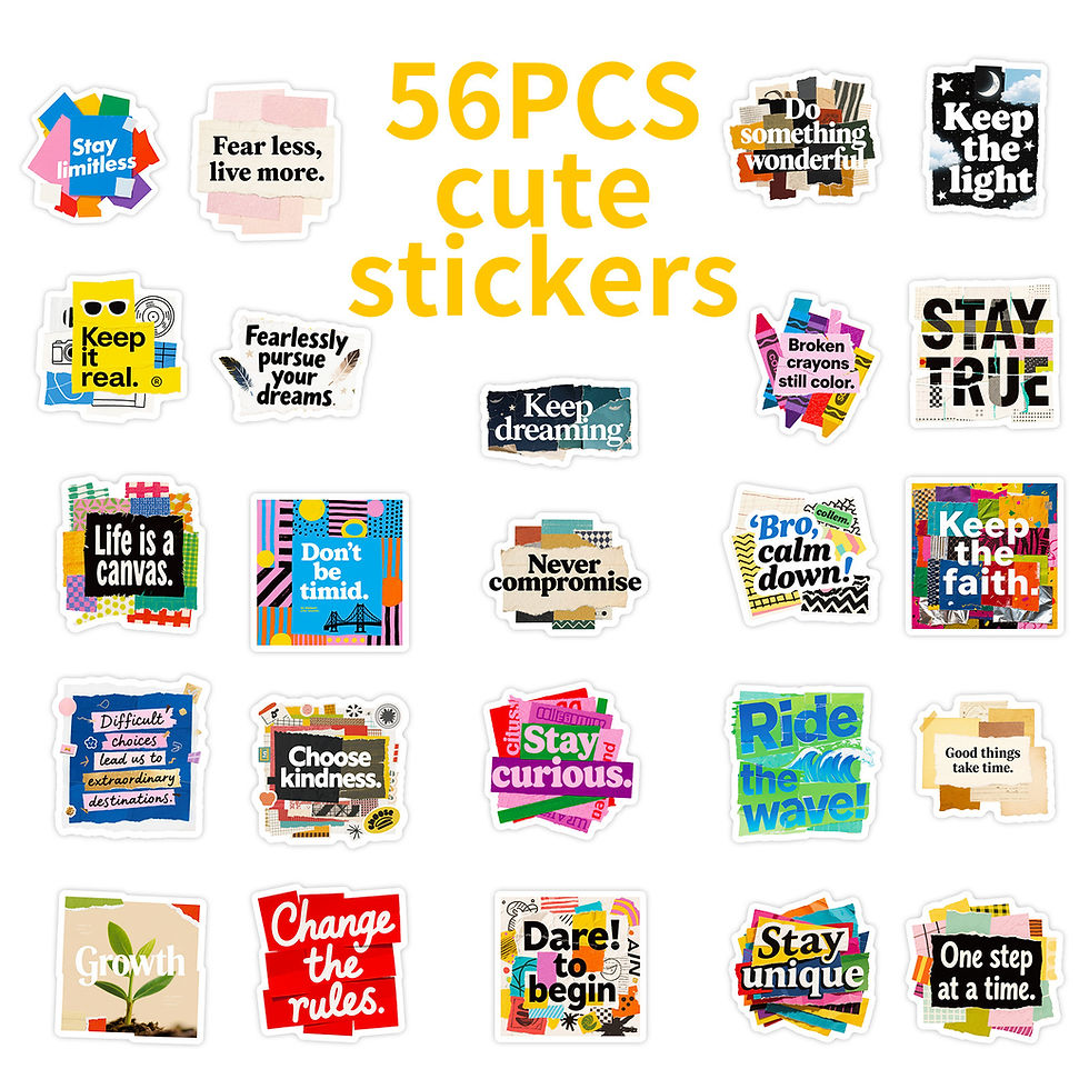 Thumbnail: 56/112PCS Inspirational Splicing Text Graffiti Stickers Creative Trend Foreign T