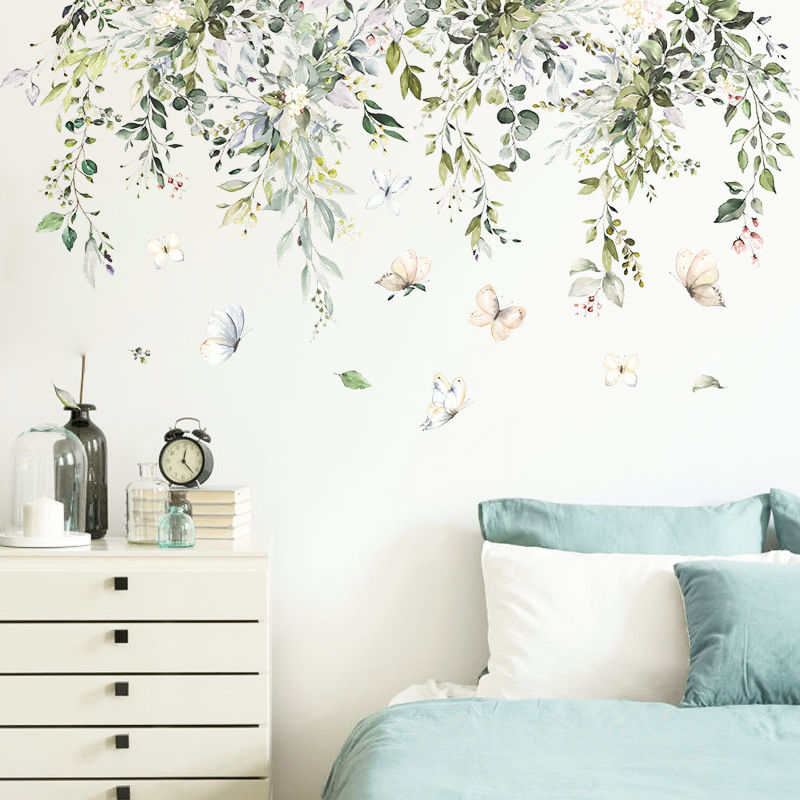 Thumbnail: Watercolor Vines Wall Sticker Home Decoration Waterproof Self-adhesive Stickers 
