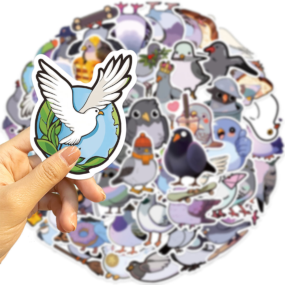 Thumbnail: 50PCS Cute Cartoon Pigeon Stickers DIY Diary Laptop Luggage Skateboard Animal St