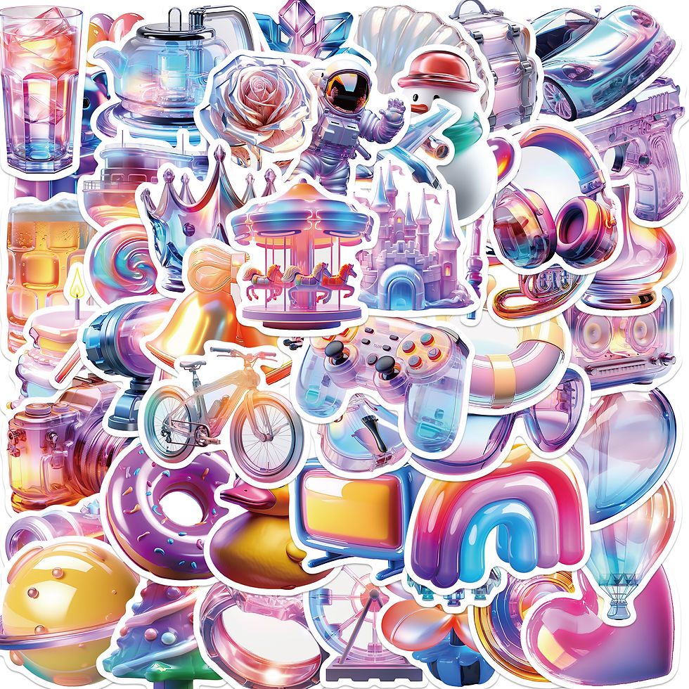 Thumbnail: 50PCS Cartoon 3D Gift Stickers DIY Diary Laptop Luggage Skateboard Aesthetic Scr