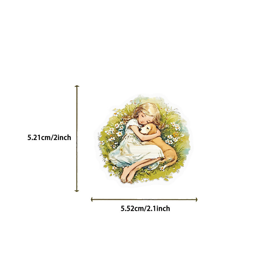 Thumbnail: 50Pcs Clear Cartoon Fairy Tale Princess Stickers Waterproof Transparent PET Deca