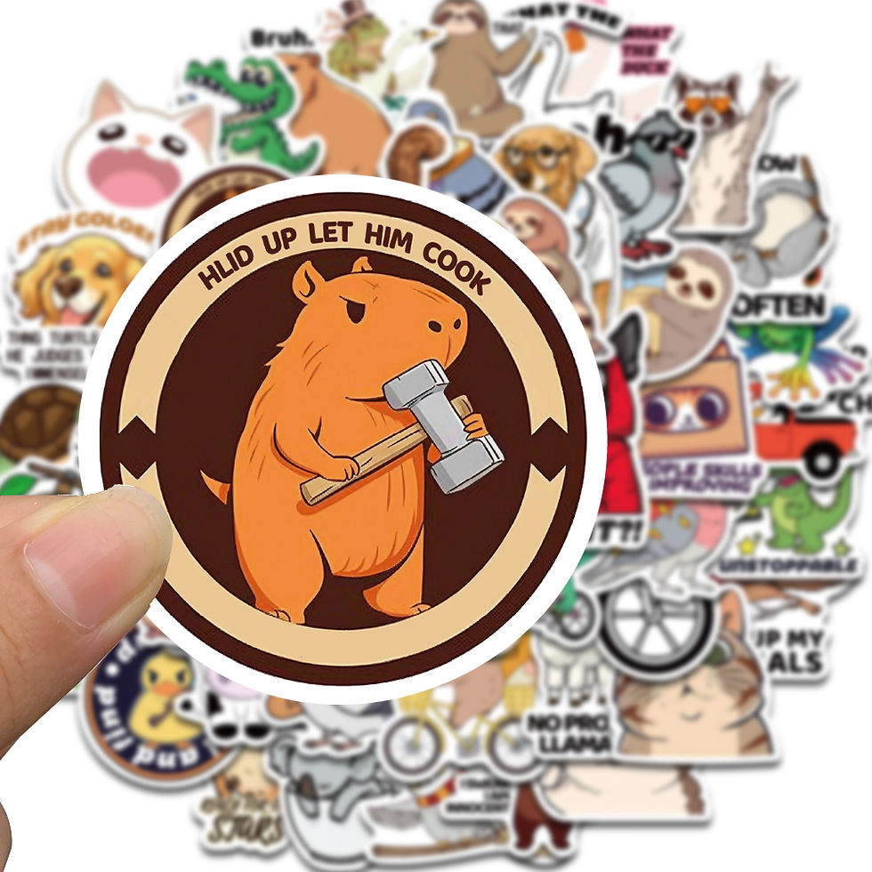 Thumbnail: 50pcs Funny Animal Sticker Laptop Scrapbooking Luggage Stationery Phone Diary  P