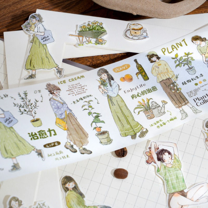 Thumbnail: 7x200cm Washi Tapes Vintage Washi Tape for Planner Card Making DIY Scrapbooking 