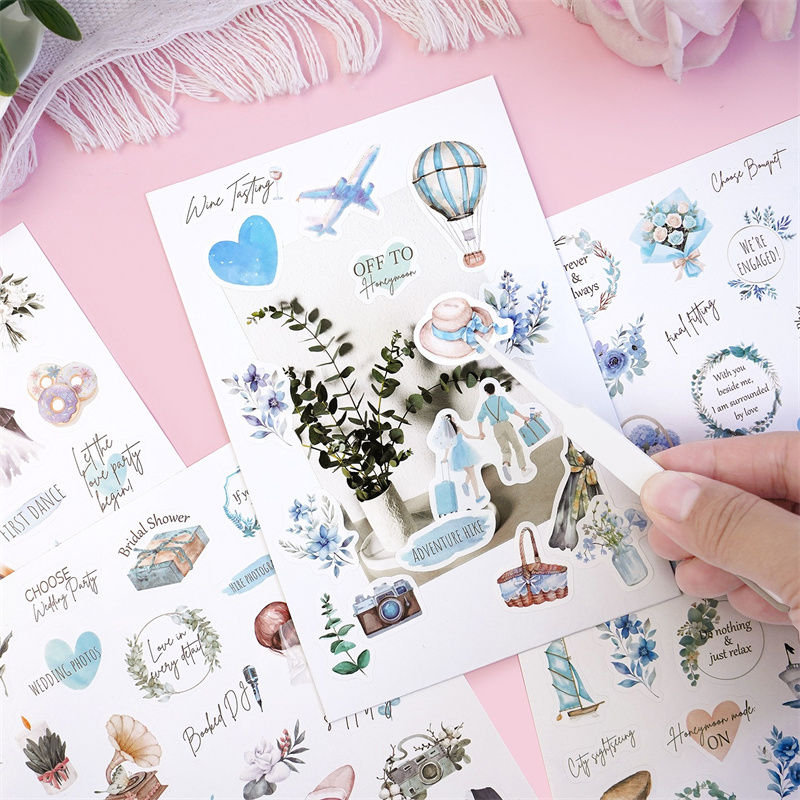 Thumbnail: New 273Pcs Wedding Bliss Stickers Romantic Wedding Theme Self-Adhesive Journal S
