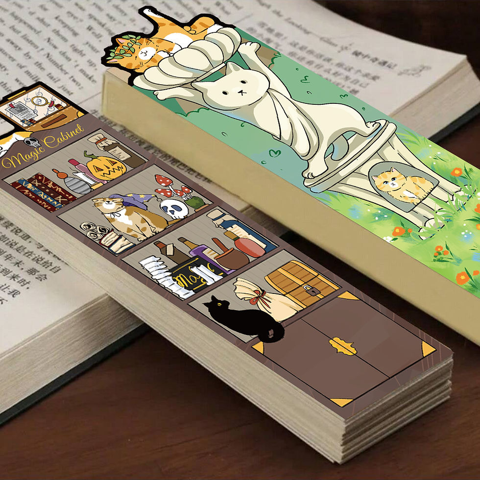 Thumbnail: 30PCS Cartoon Cat World Bookmark Card Reading Laptop Luggage Waterproof Graduati