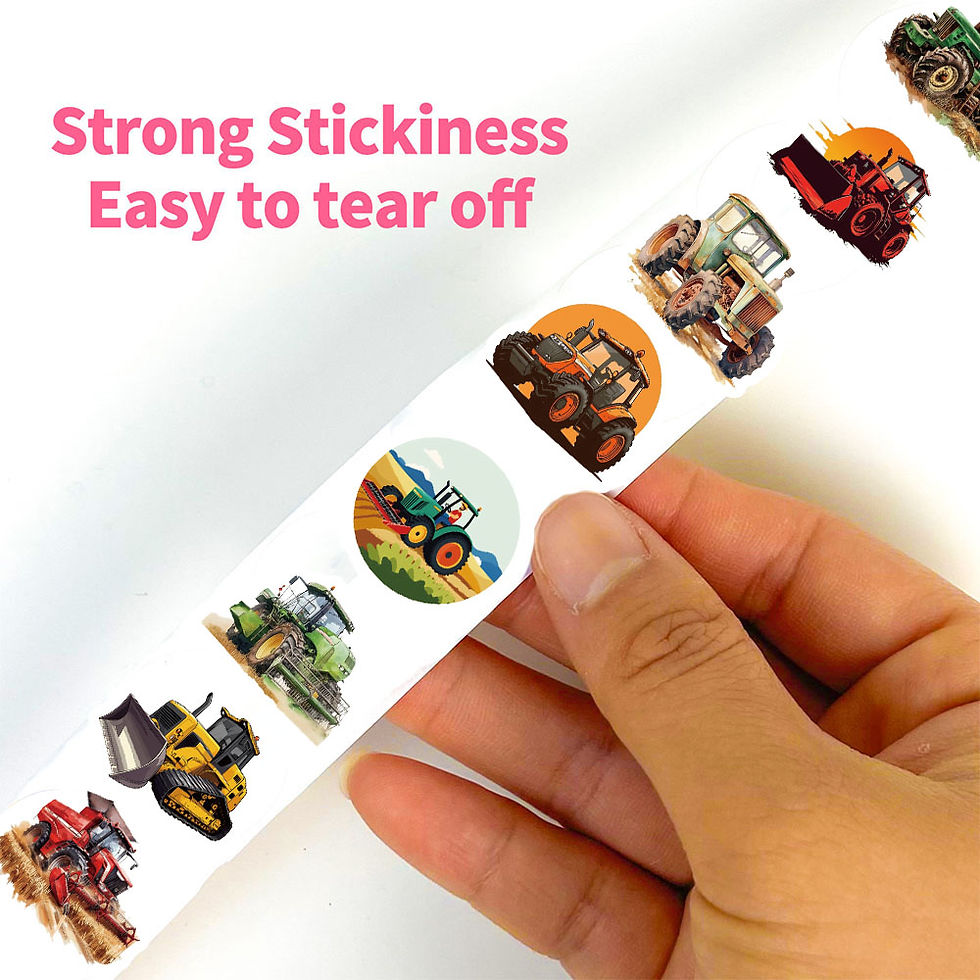 Thumbnail: 500PCS Cartoon Tractor Roll Stickers Skateboard Art Picture Laptops Graffiti PVC