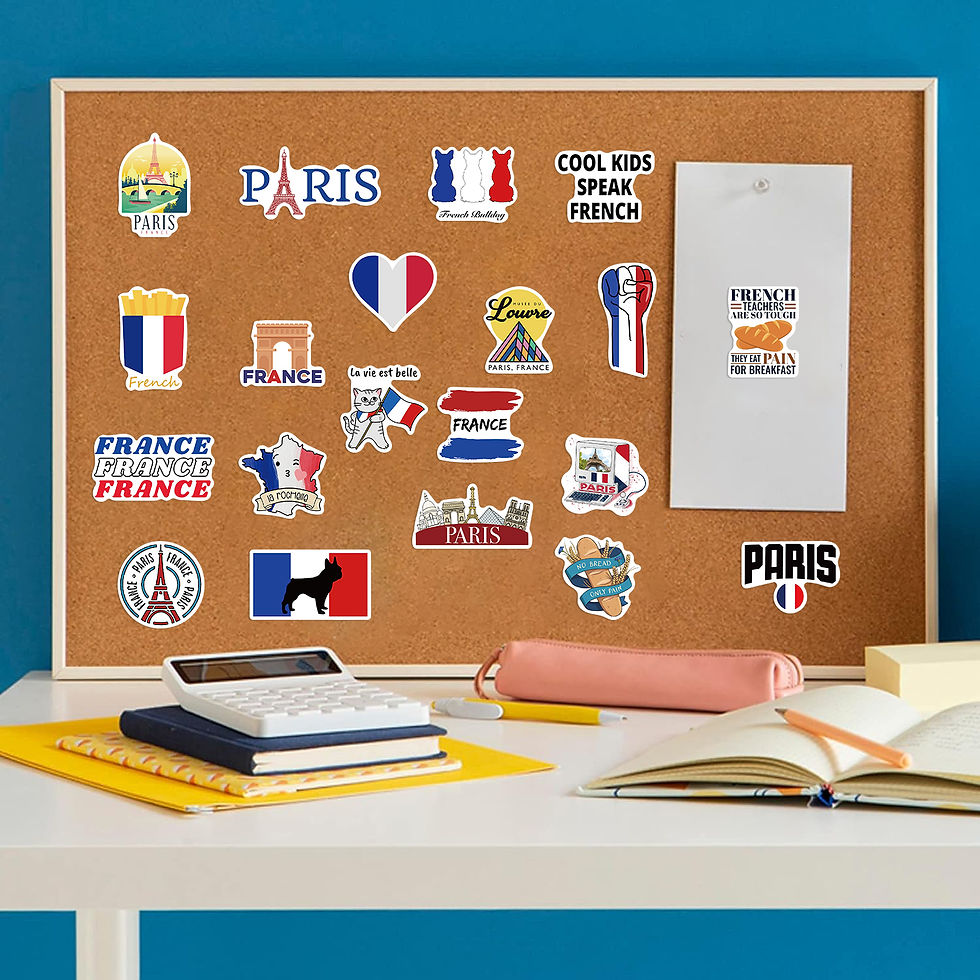 Thumbnail: 50PCS French Pop Style Stickers Aesthetic Phone Laptop Fridge Water Bottle DIY W