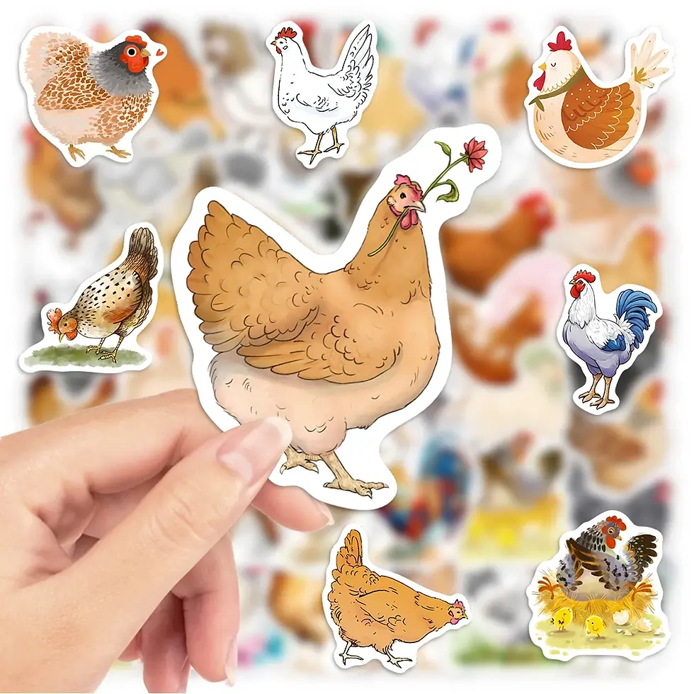 Thumbnail: Funny Cartoon Chicken Stickers Kids DIY Toys Gift Decorative Decal for Scrapbook