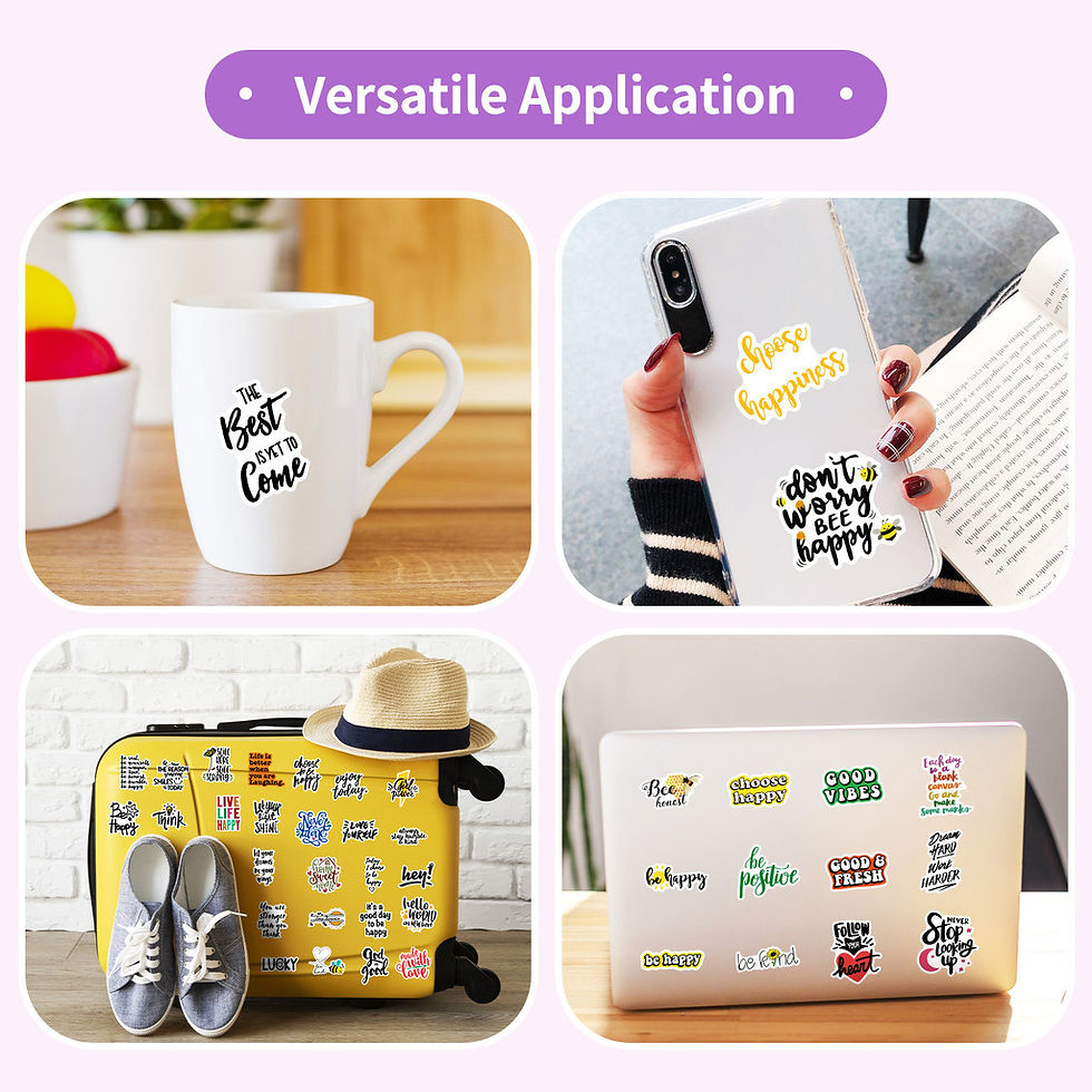 Thumbnail: 50PCS Fun English Phrase Stickers - PP Material Waterproof Non-Repeat Decor Deca