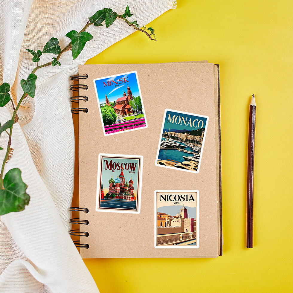 Thumbnail: 50PCS European Travel Series Graffiti Stickers - Waterproof Decor for Water Cup,