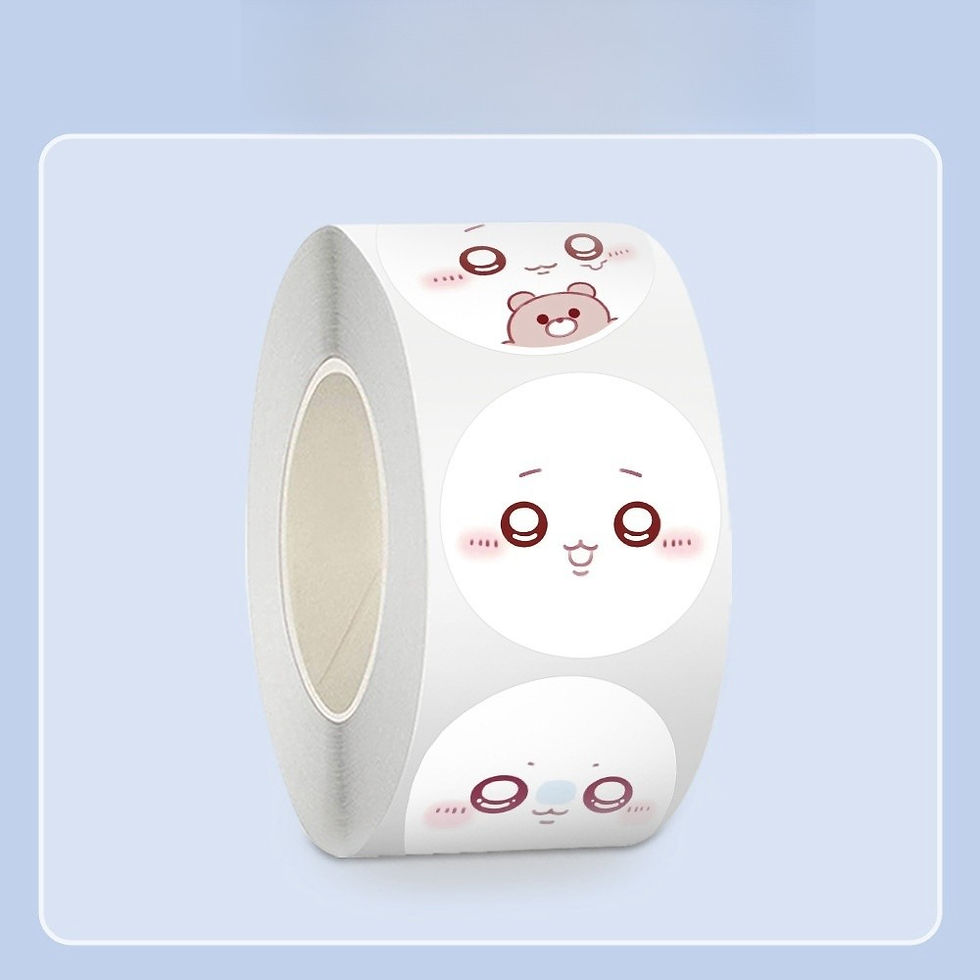 Thumbnail: 500PCS/Roll Expressions Sealing Stickers Roll for Bicycle Hand Account Pencil Ca
