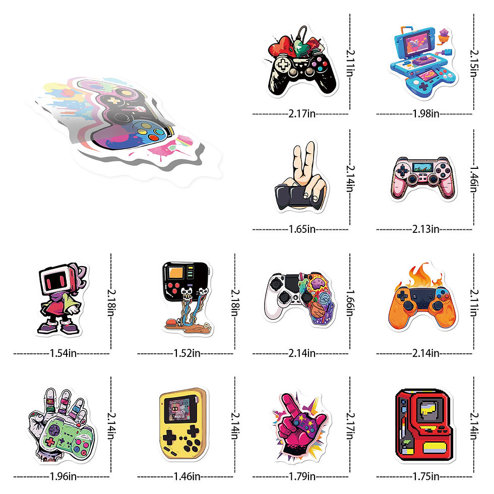 Thumbnail: 57-114PCS Cartoon Retro Game Controller Graffiti Stickers Waterproof DIY Diary L