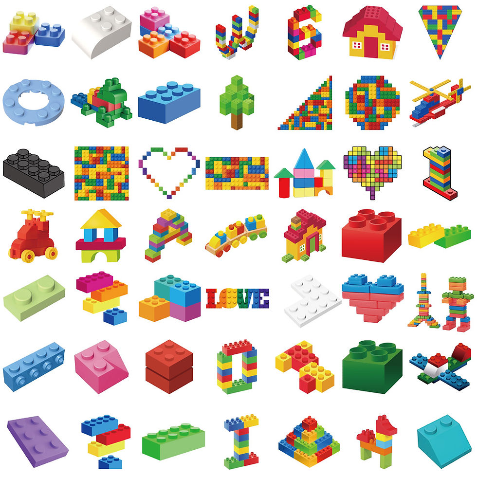 Thumbnail: 50/100PCS Colorful Building Blocks Sticker Watercolor Graffiti DIY Skateboard Ca