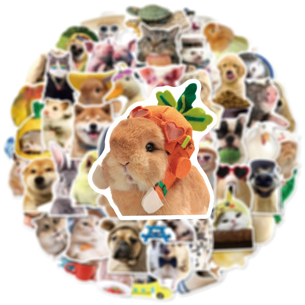 Thumbnail: 50-Piece Realistic Pet Doodle Stickers | Waterproof Vinyl Decals (Loyal Companio