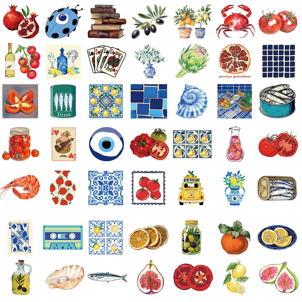 Thumbnail: 50PCS Mediterranean Tomato Stickers Kawaii Laptop Aesthetic Graffiti Room Skateb